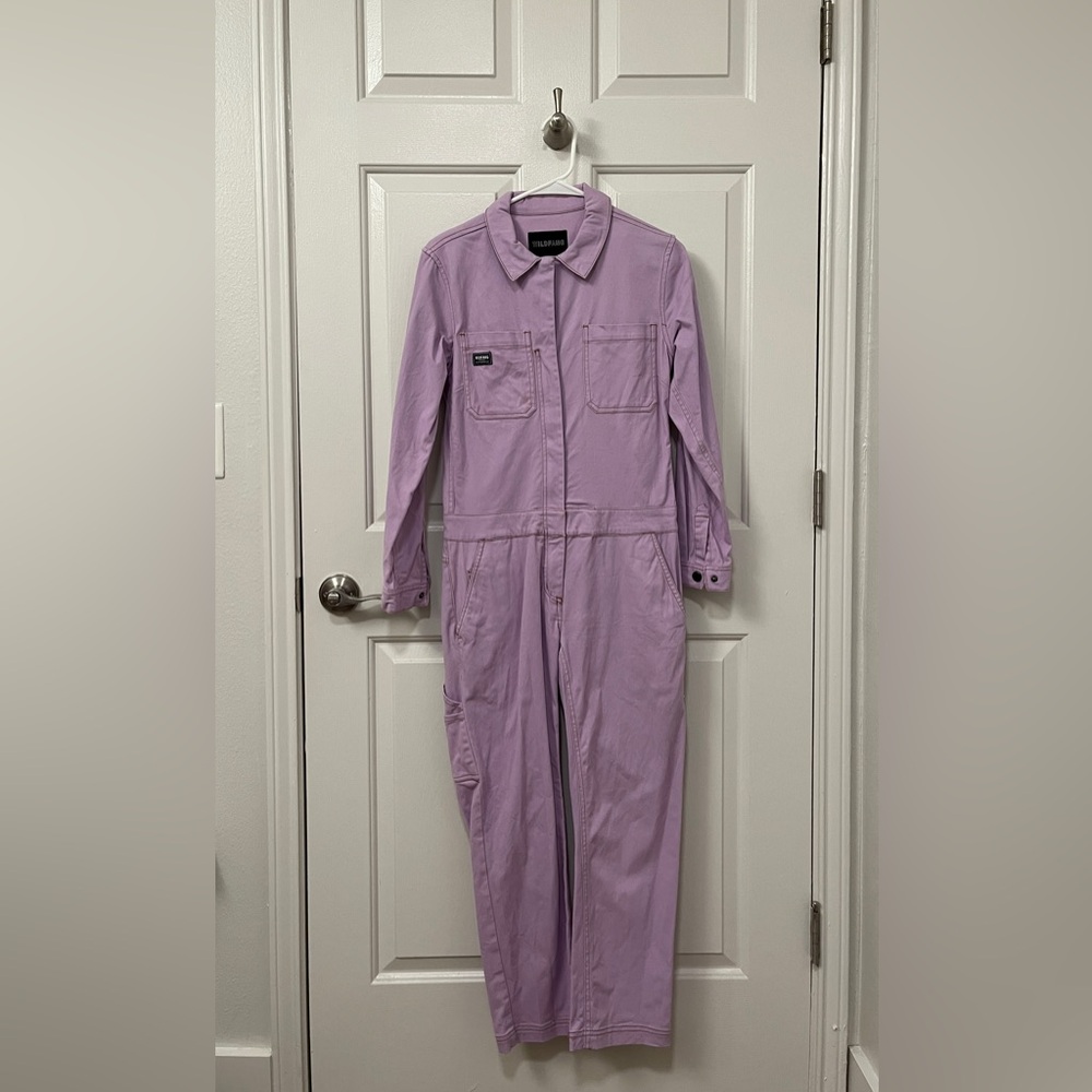 WILDFANG The Essential long sleeve coverall - Lavender XS